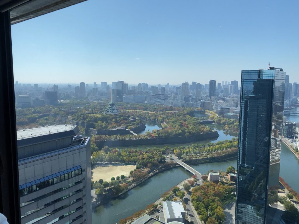 ダイナミックキッチン＆バー 燦 OBPツインタワー店 38階からの景色 大阪城 景観