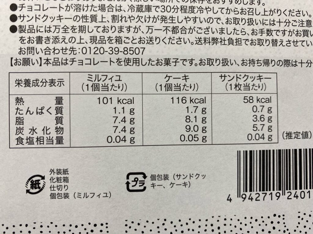 バニラお菓子専門店「VANI」アソートギフト カロリーは？