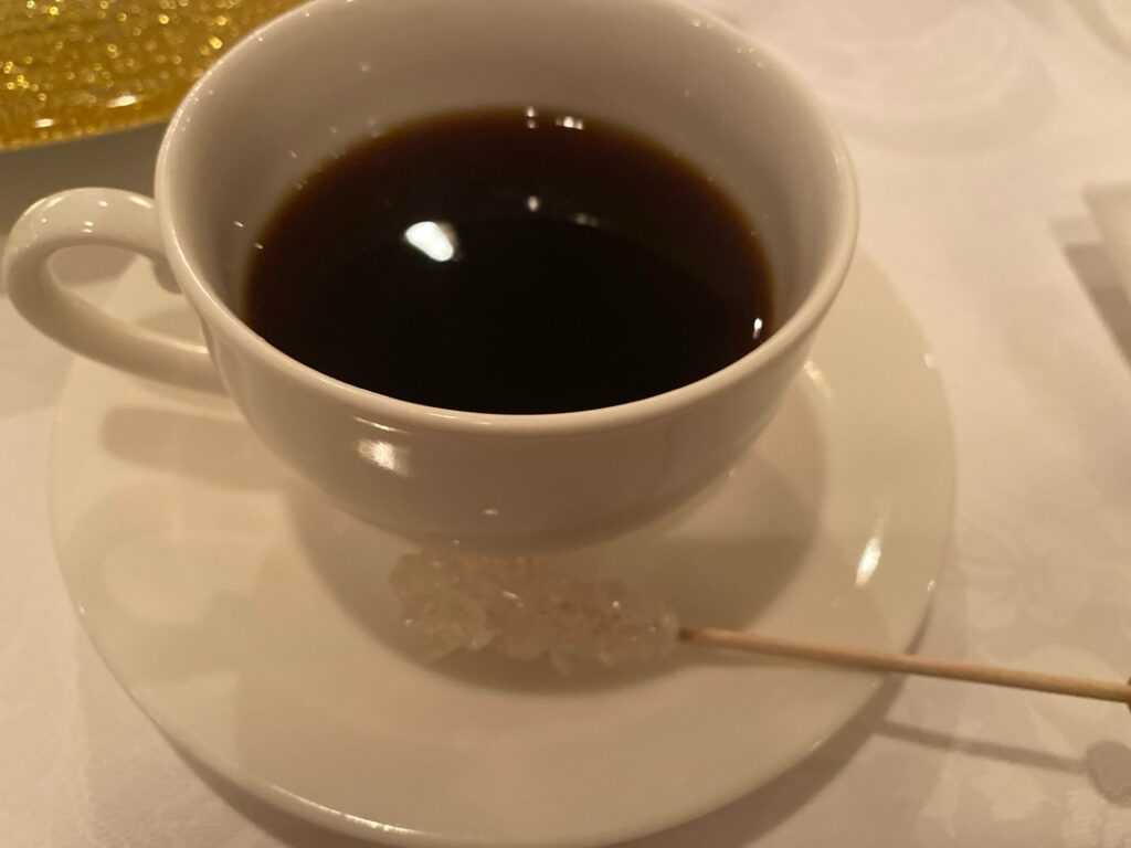 神戸クルーズディナーコンチェルトに乗ってきた！記念日おすすめの大人デート！コースメニュー コーヒー