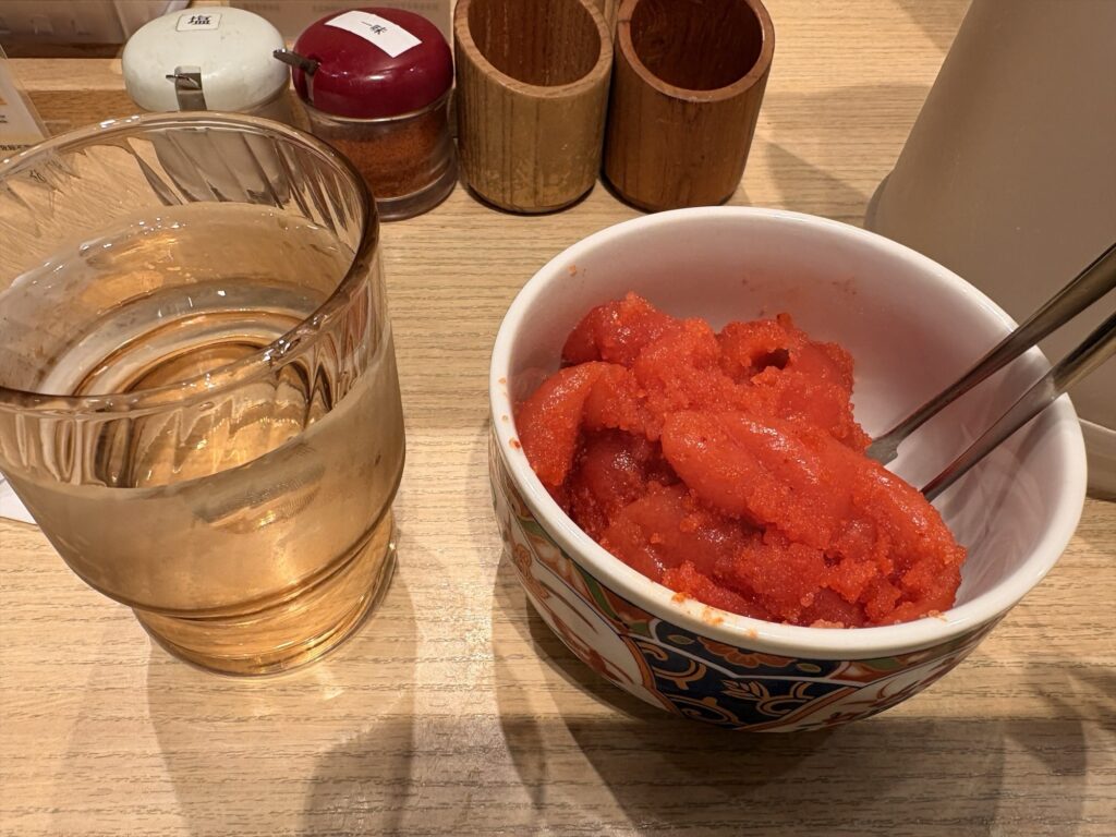 「天麩羅えびのや」の明太子食べ放題がどのように提供されるのか気になったので確認してきた